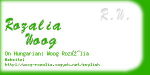 rozalia woog business card